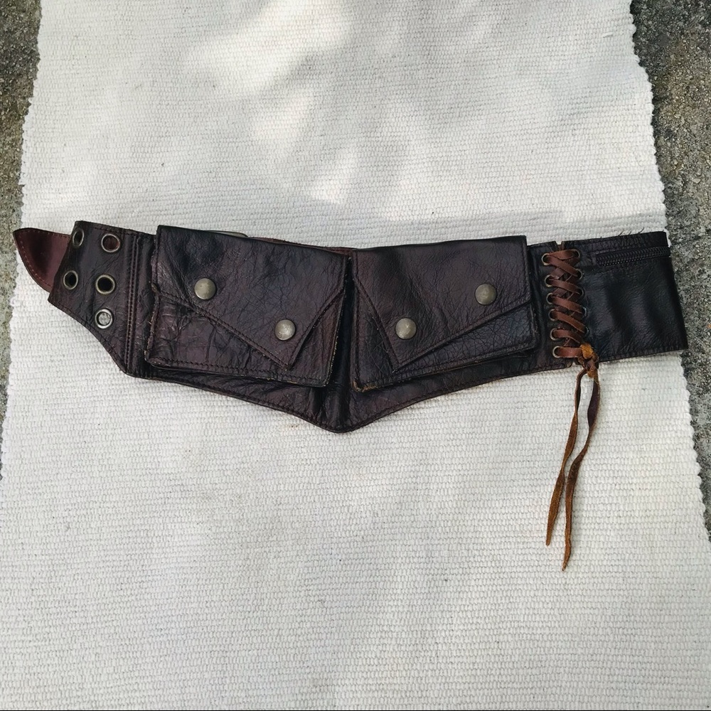 Brown Leather Festival Belt